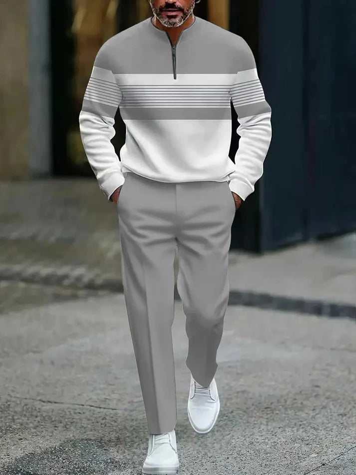 🔥🧵 Men's Graphic Print Pullover & Pants Set – Bold streetwear style. Ultimate comfort for lounging or errands👖