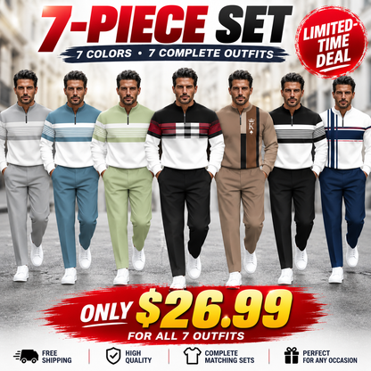 🔥🧵 Men's Graphic Print Pullover & Pants Set – Bold streetwear style. Ultimate comfort for lounging or errands👖