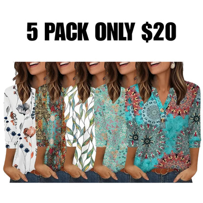 ✨Womens Tops 3/4 Sleeve Heley Shirts for Women Summer Fashion Blouses