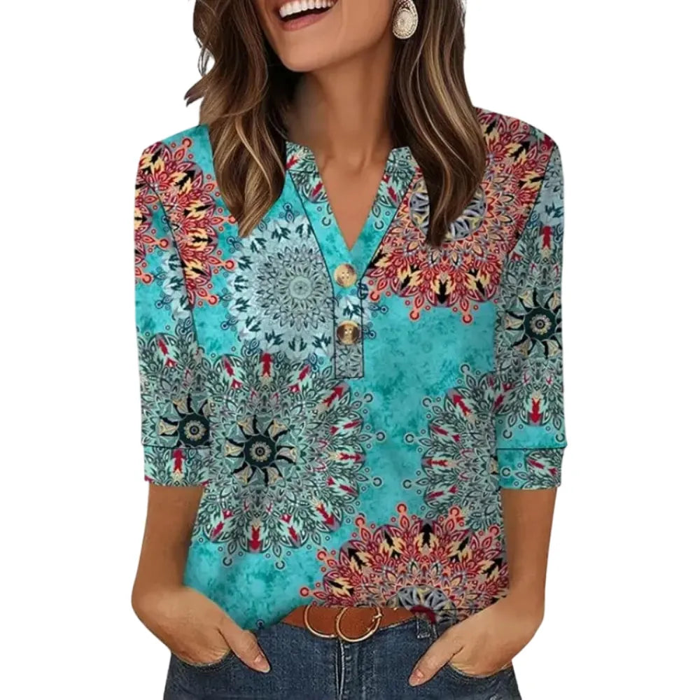 ✨Womens Tops 3/4 Sleeve Heley Shirts for Women Summer Fashion Blouses