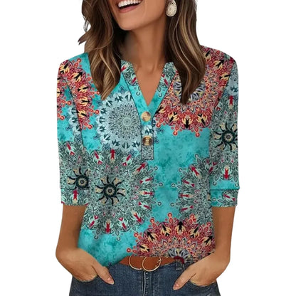 ✨Womens Tops 3/4 Sleeve Heley Shirts for Women Summer Fashion Blouses
