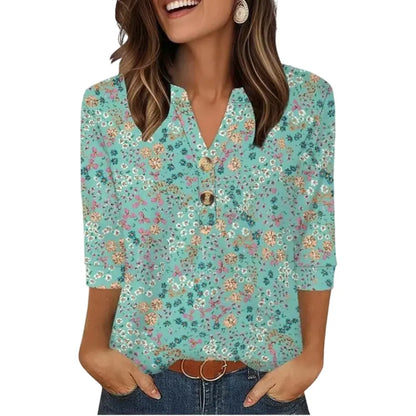 ✨Womens Tops 3/4 Sleeve Heley Shirts for Women Summer Fashion Blouses