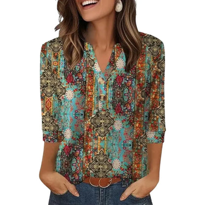 ✨Womens Tops 3/4 Sleeve Heley Shirts for Women Summer Fashion Blouses